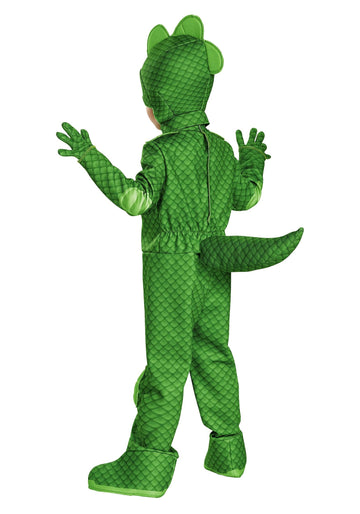 Disguise Gekko Costume, Official Pj Masks Glow Costume Jumpsuit And Mask, Toddler Size (7-8)