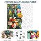 Qiuenisray Wooden Puzzles for mature-themeds  Hummingbird Flower Jigsaw Puzzles  Unique Shape mature-themed Puzzles  Irregular Christmas Thanksgiving Gifts for Family Friend(11.1 * 11.2 in-200pcs)