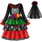 Relibeauty Kids Day Of The Dead Costume For Girls Sugar Skull Costume With Flower Headband 150