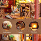 RONSTONE DIY Book Nook Kits Booknook-Creativity 3D Wooden Puzzle Bookend Bookshelf Decor -Booknook Kit for mature-themeds Miniature House Dollhouse Kit with LED Light Crafts for mature-themed