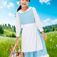Girl'S Belle Halloween Dress Blue Princess Outfits Beauty Masquerade Party Maid Dresses 9-0 Years