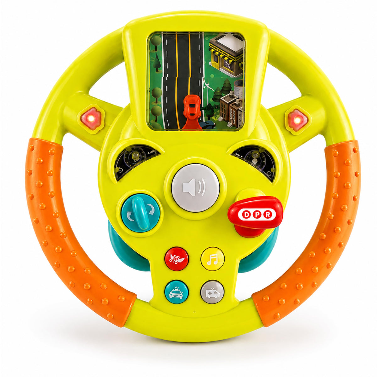 Lifelong Kids Steering Wheel | Realistic Car Driving Simulator with LED Lights, Horn, Gear Lever, Turn Signals, Interactive Soun