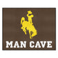 FANMATS 17334 Wyoming Cowboys Man Cave All-Star Rug - 34 in. x 42.5 in.