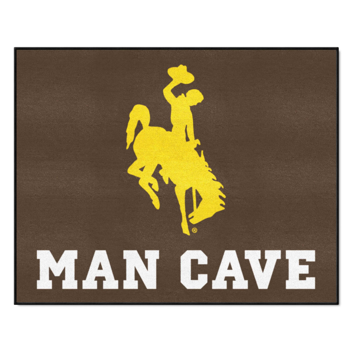 FANMATS 17334 Wyoming Cowboys Man Cave All-Star Rug - 34 in. x 42.5 in.