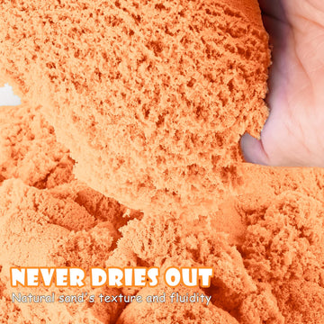 11 Lbs Moldable Self-Sticking Sand, Never Dries Out-Fun For 3 Years And Up Kids Bulk Refill For Sensory Sand Box Toys, Ideal For Shaping, Squeezing, Scooping And Rolling (5 Light Colors)
