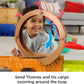 Thomas & Friends Motorized Toy Train Set with Carly the Crane - Loop & Launch Maintenance Yard for Kids Ages 3+ - Multicolor