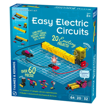 Thames & Kosmos Easy Electric Circuits Stem Kit | Essential Circuitry Set | 15 Experiments, 5 Motorized Models - Electricity, Current, Voltage, Leds & More | Innovative, Easy-To-Use Building System