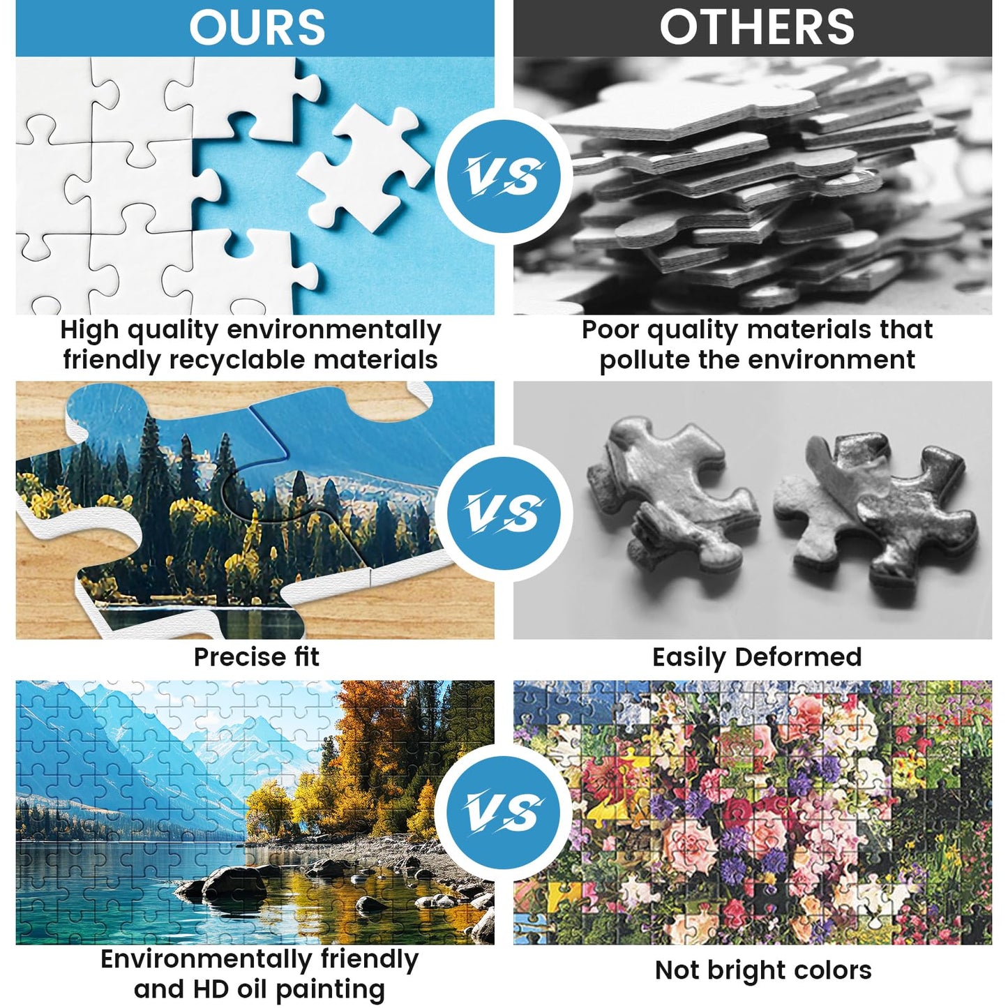 Voluvolu 500 Piece Puzzle For Adults, Jigsaw Puzzle,Glacier Park Jigsaw Puzzles 500 Pieces Birthday Party For Family Kids And Ad