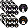 60 Pieces Halloween Gender Reveal Stickers Round Stickers Halloween Theme Stickers Halloween Decoration Stickers For Halloween Party Bottles Laptop Mobile Phone Decor 2 Styles(Ghost)