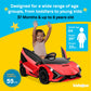 Kidzone Kids 12V Electric Ride On Licensed Lamborghini Sian Roadster Motorized Toy Car With Remote Control, Wheels Suspension, Led Lights & Music - Green With Gold Rim