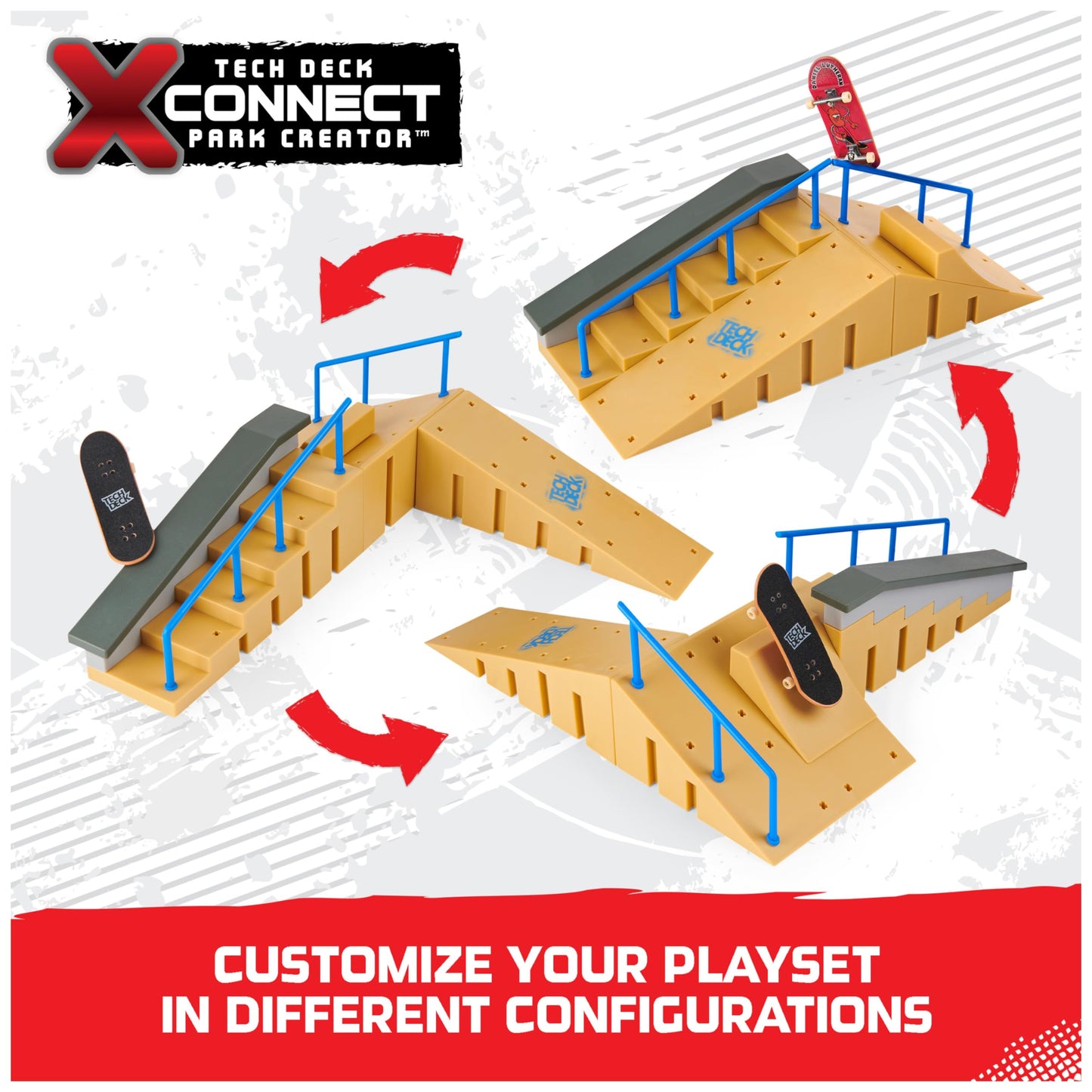 Tech Deck  Jump N Grind X-Connect Park Creator  Customizable and Buildable Ramp Set with limited availability Fingerboard  Kids Toy for Ages 6 and up
