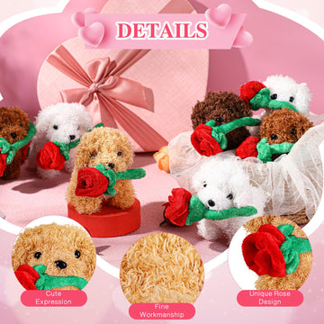 Liliful 20 Pcs Valentine'S Day Plush Gift Animals Small Stuffed Plush Animals Bulk For Birthday Valentine Party Favors(Classic C