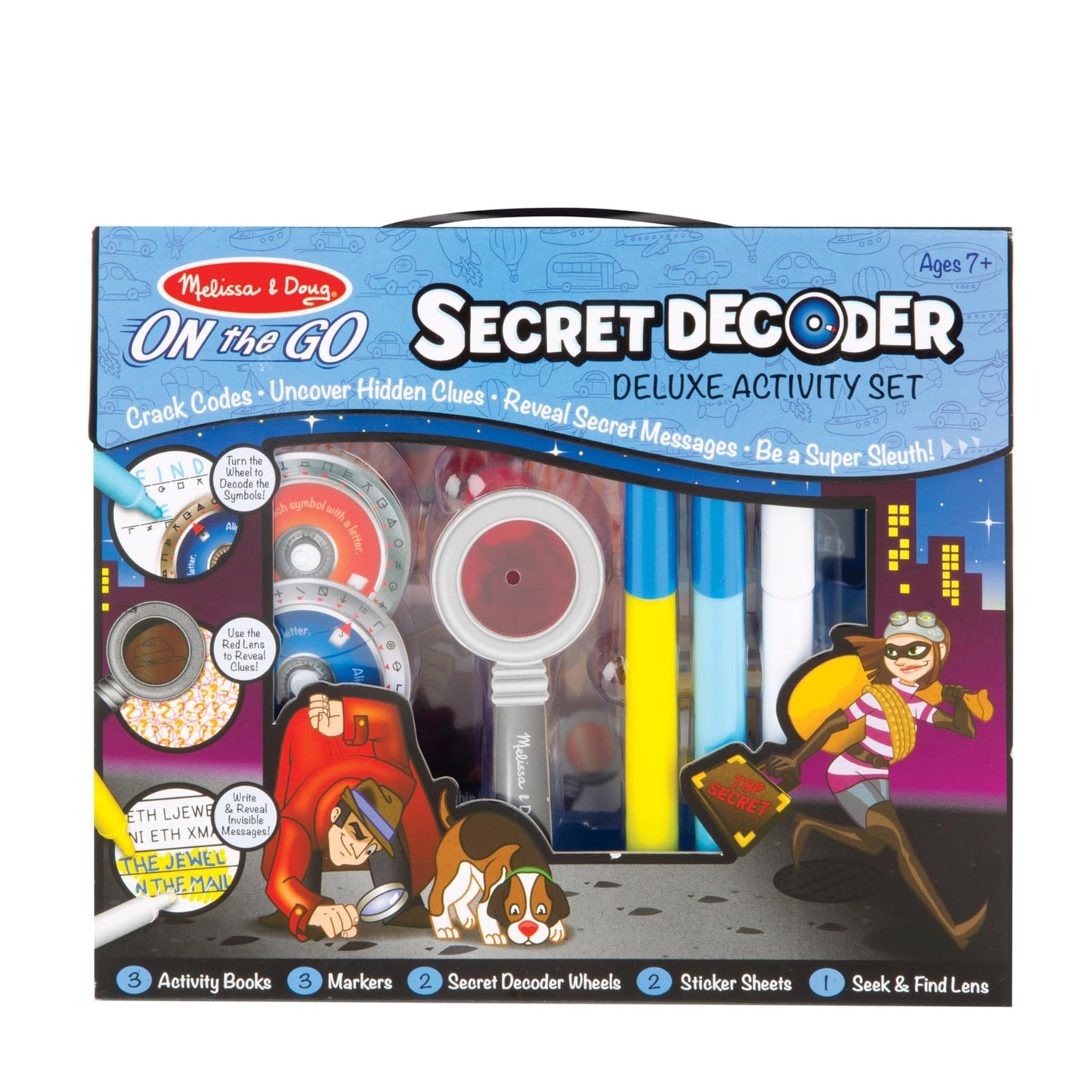 Melissa & Doug Secret Decoder Deluxe Activity Set - 8.5 oz Multi Paper Toy, Model 5238