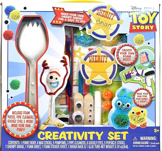 Disney Toy Story 4 Creativity Set, 1pk, Foam/Wood/Paper/Plastic/Fabric, Forky Design