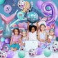 40 Inch Purple Number 9 Balloon,Giant Large Number 9 Balloon,9Th Birthday Mermaid Balloons,Children'S Birthday Party Baby Shower