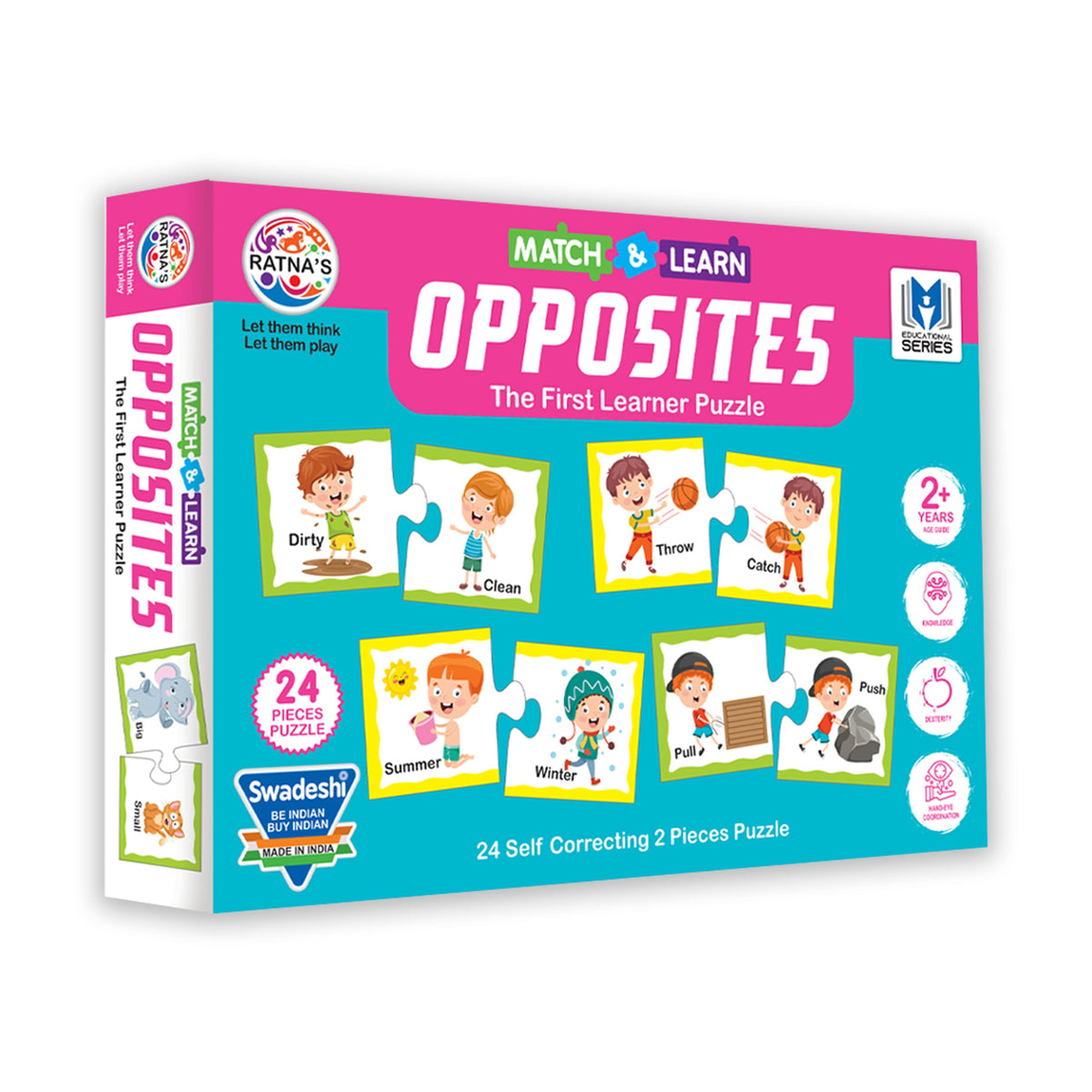 Toyztrend Ratna S Educational Jigsaw Puzzle Range For Kids (Opposites)  Multicolor