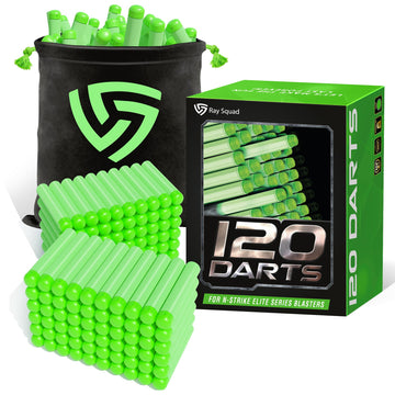 (120 Pack) Ray Squad Zombie Nerf Green Darts - Compatible Foam Toy Elite 2.0 Darts, Nerf Ammo Bullets, Refill Dart