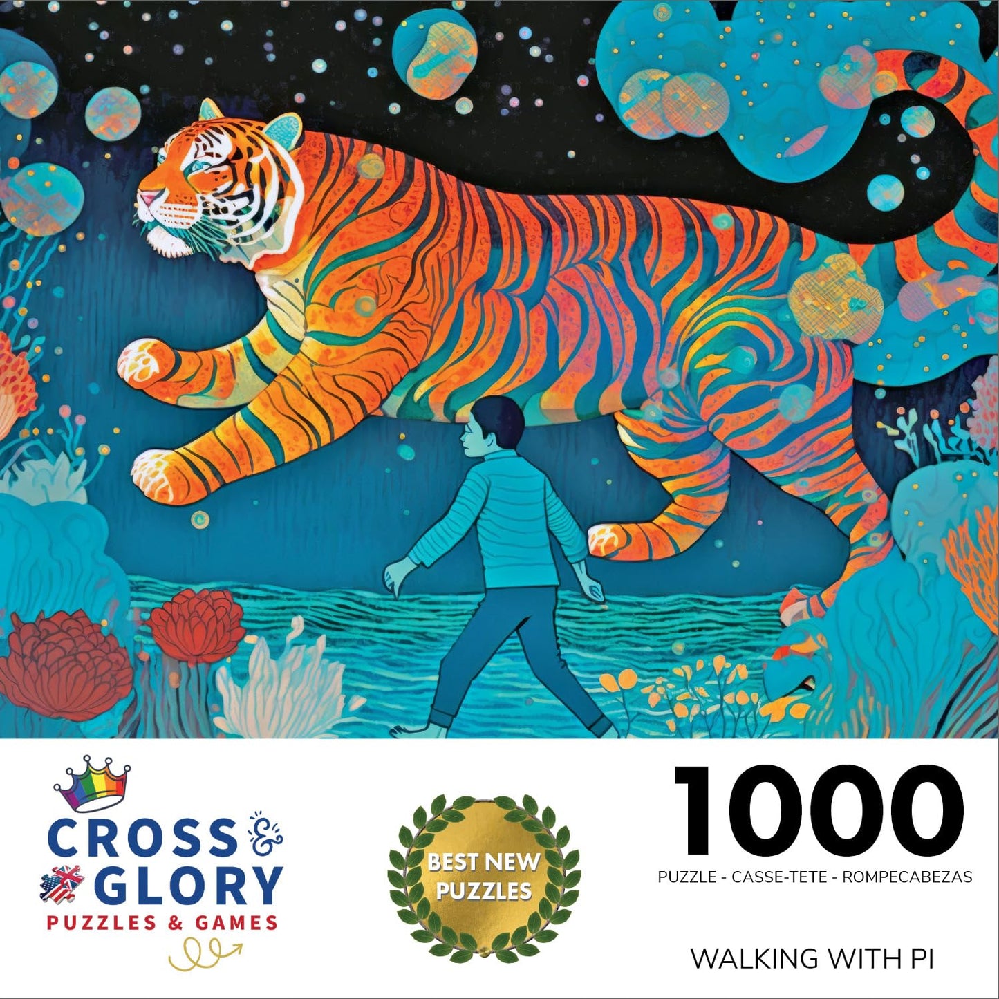 Cross & Glory - Walking With Pi - 1000 Piece Jigsaw Puzzle For Adults | Hyperdetailed | Magical Scenic Illustration | Challenging & Enchanting