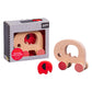 Petit Collage Elephant And Baby Wooden Push Toy – Cute Wooden Rolling Toy Ideal For Ages 12 Months And Older – Active Toy Encourages Movement, Makes A Great Gift
