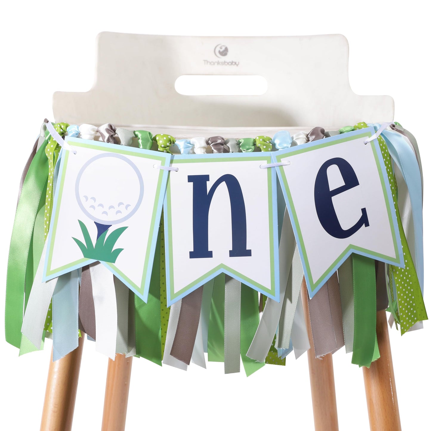 Golf 1st Birthday High Chair Banner - Hole In One Cake Smash Decorations, Boy First Birthday, Golf Party One Banner