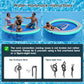 Awemufa 8Ft Floating Ring Lake Raft For Adults 8 Inch Thickness Inflatable Water Hammock Multi-Person Party Water Toys Round Min