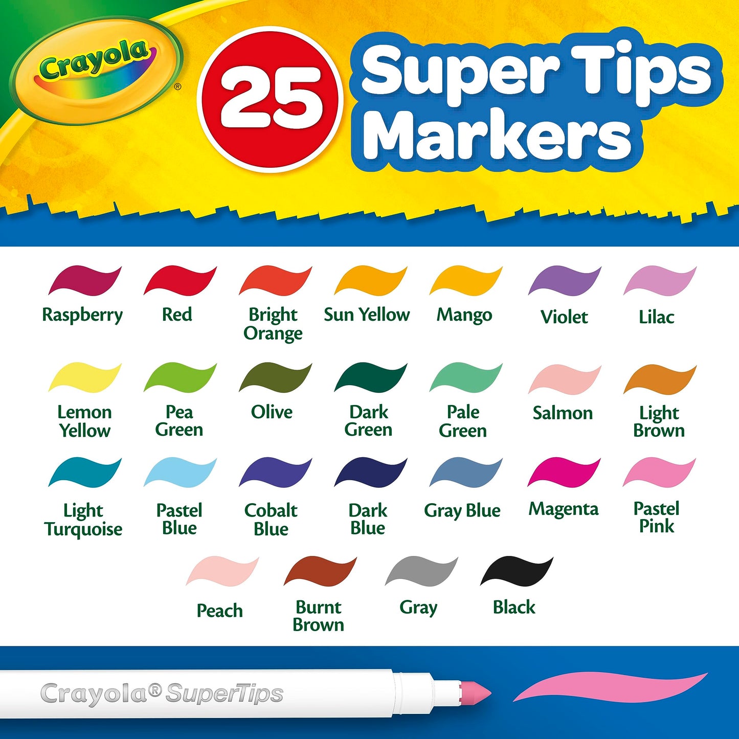Crayola Super Tips Coloring Art Case With Coloring Pages, Kids Gift, 65+ Pieces, Packaging May Vary