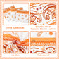 K1Tpde 3Pcs Bandana Party Tablecloths, Cholo Gangsta Theme Table Covers,Bandana Plastic Waterproof Tablecloth, Western Party Decorations Supplies For Adult, Orange