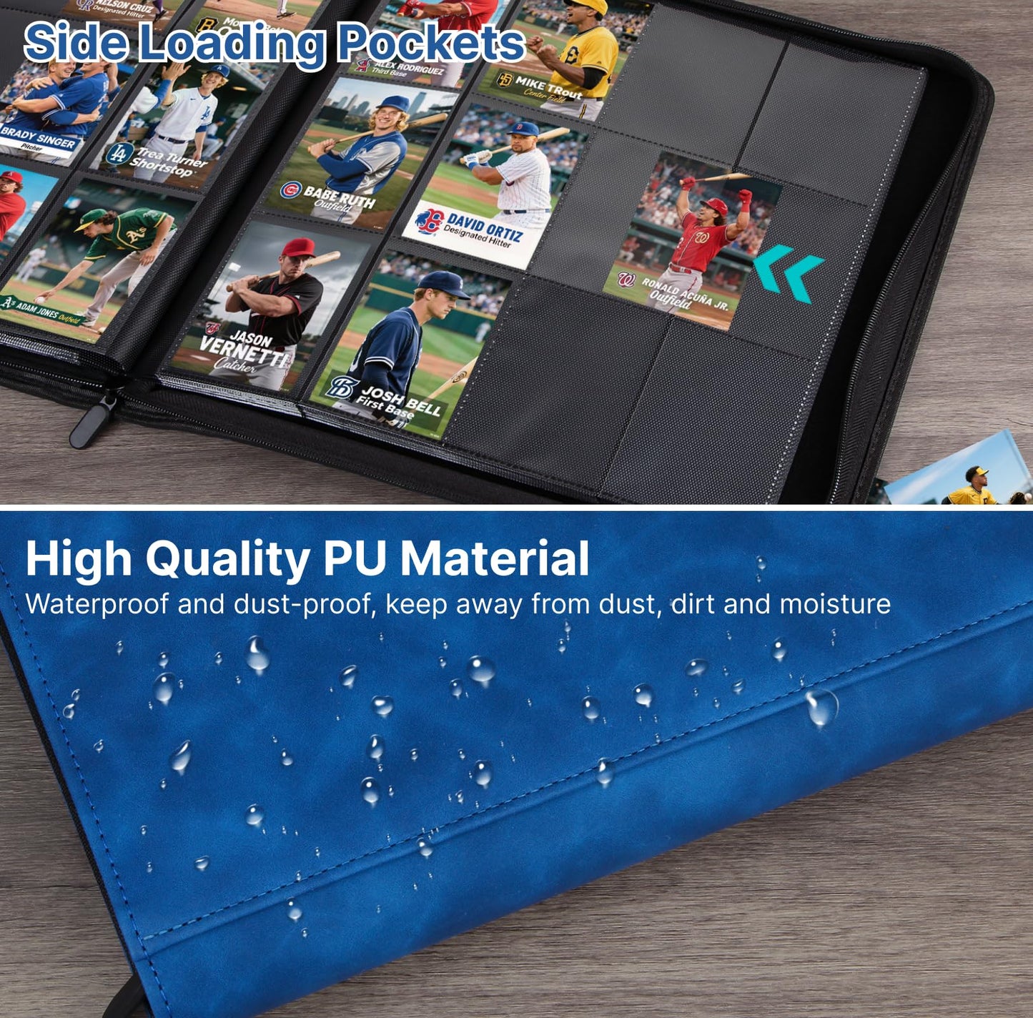 Pok?pal Trading Card Binder  12 Pocket Card Collection Binder for 720 Cards  enhanced Card Book Double Sided Pocket  Collector Album Holder Folder for TCG PM MTG OPCG YGO Sports Cards (Sapphire Blue)