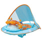 Swimways Baby Spring Float Activity Center With Canopy - Blue/Orange Lobster