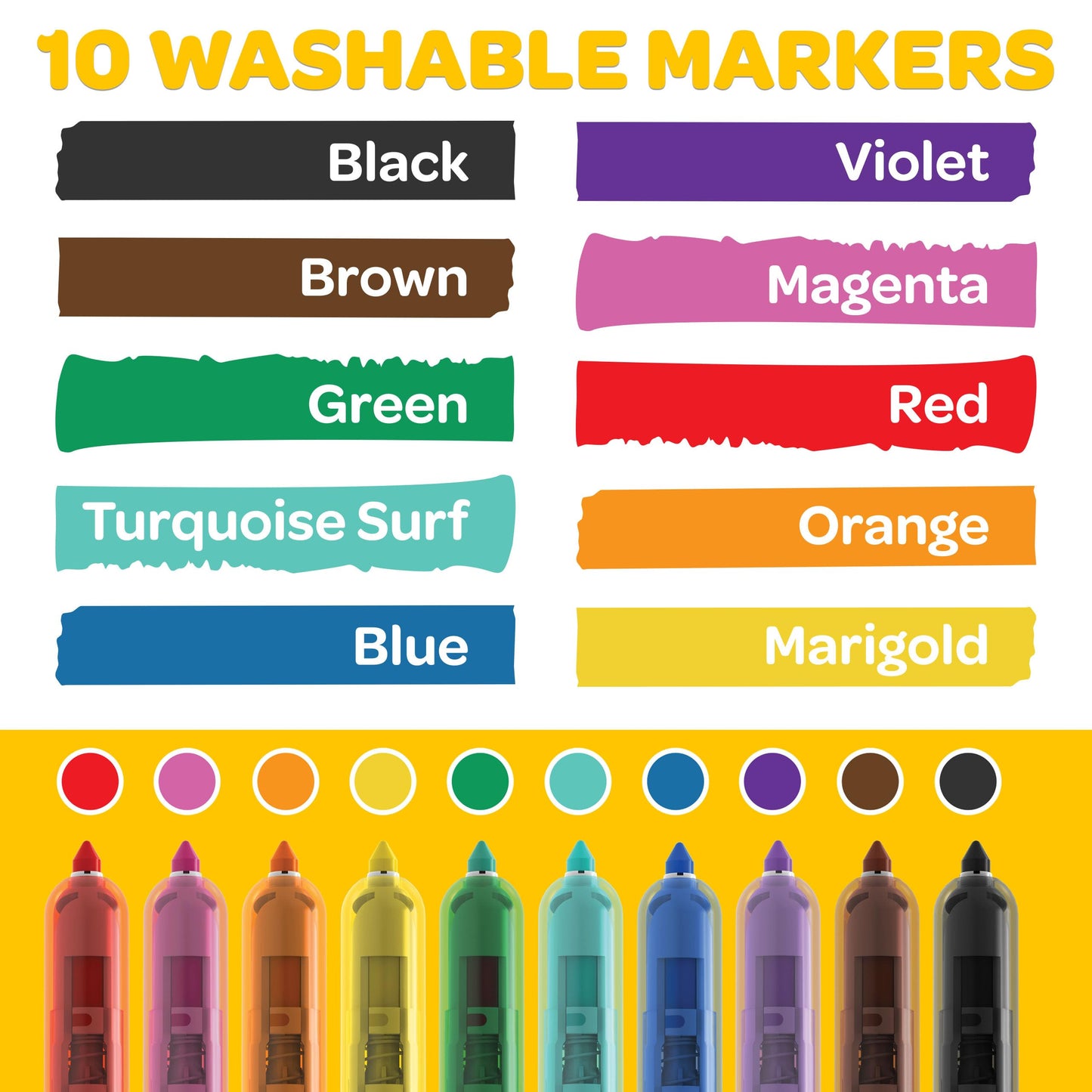 Crayola 10Ct Superclicks,Retractable, Holiday Toys, Gift For Boys And Girls, Kids, Stocking, Arts And Crafts, Gifting