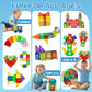 Echoplan Magnetic Tiles,Deluxe 130 Pcs Magnetic Blocks With 2 Cars,Magnet Tiles Building Blocks Set,Stem Preschool Sensory Educa