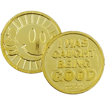 The Dreidel Company Plastic Coins, I was Caught Being Good, Educational & Classroom Learning Activities Party Favor (50-Pack)