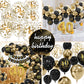 40Th Black Gold Birthday Party Decoration Sets 40 Inch Gold Giant Number Balloons With Birthday Banner Black Gold Balloon Arch G