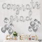 Katchon, Silver Congrats Grad Balloons - Script, 16 Inch | Congratulations Balloons For Graduation Decorations Class Of 2025