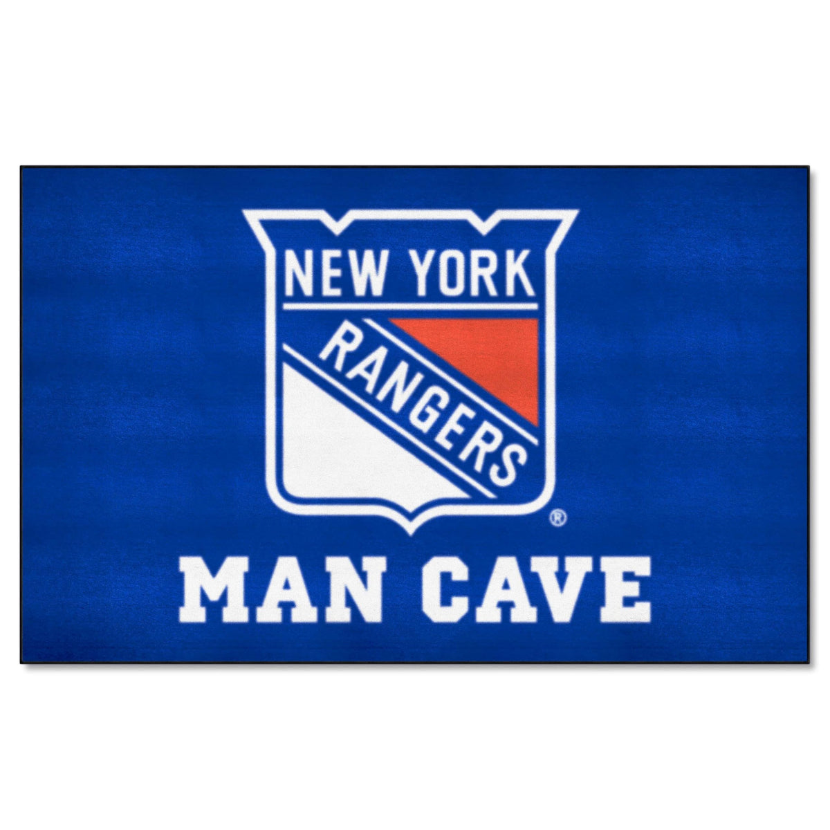 FANMATS 14463 New York Rangers Man Cave UltiMat Rug - 5ft. x 8ft. | Sports Fan Area Rug, Home Decor Rug and Tailgating Mat