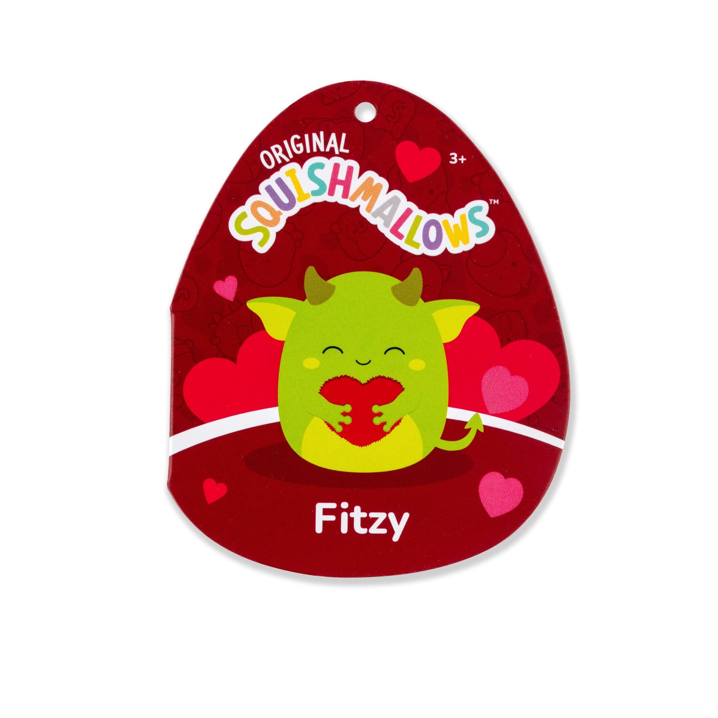 Squishmallows Original 8In Fitzy The Green Goblin Holding Fuzzy Heart - Official Jazwares Valentine Plush (Little)
