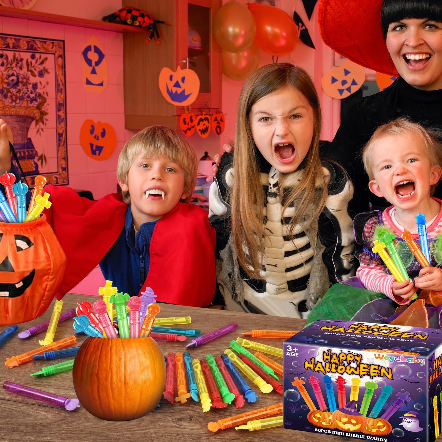 80PCS Mini Bubble Wands Party Favor for Kids, Bubble Wands Bulk, Bulk Party Favors for Birthday Gifts, Pinata Fillers, Classroom