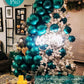 Kozee Dark Teal Balloons Double Stuffed Different Sizes 52 Pack 18+10+5 Inch 2-Layer Teal Balloon Garland Kit For Wedding Birthd