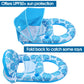 Coolcooldee Pool Lounge Float With Canopy Upf50+,Extra Large Pool Floats For Adults Heavy Duty,Inflatable Lounger Float With Cup Holder & Backrest,Footrest