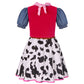 Doxrmuru Cowgirl Costume For Girls Halloween Western Rodeo Dress Up Outfit With Cowgirl Hat 5-6 Years