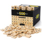 Magicfly Wooden Scrabble Tiles - 500 Natural Color Letter Tiles for Crafts, Spelling, and Games (Model JW040)