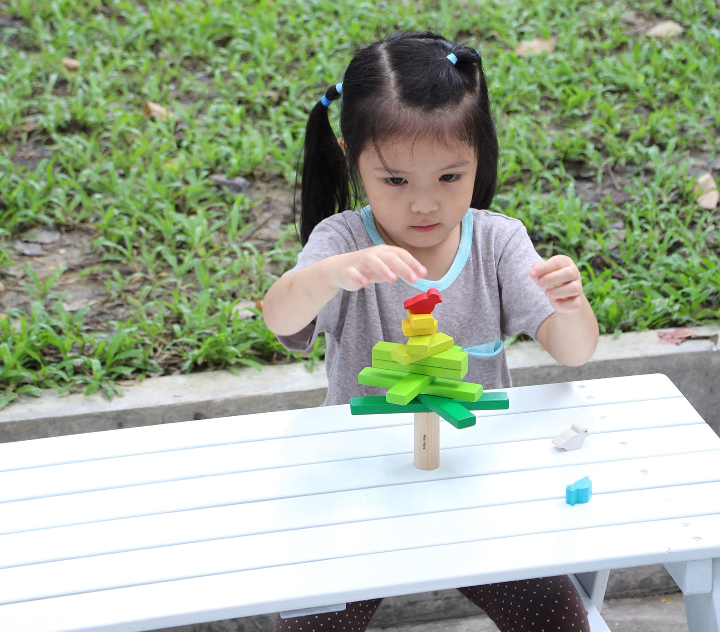 Plantoys Wooden Balancing Tree Learning Toy (5140) | Sustainably Made From Rubberwood And Non-Toxic Paints And Dyes