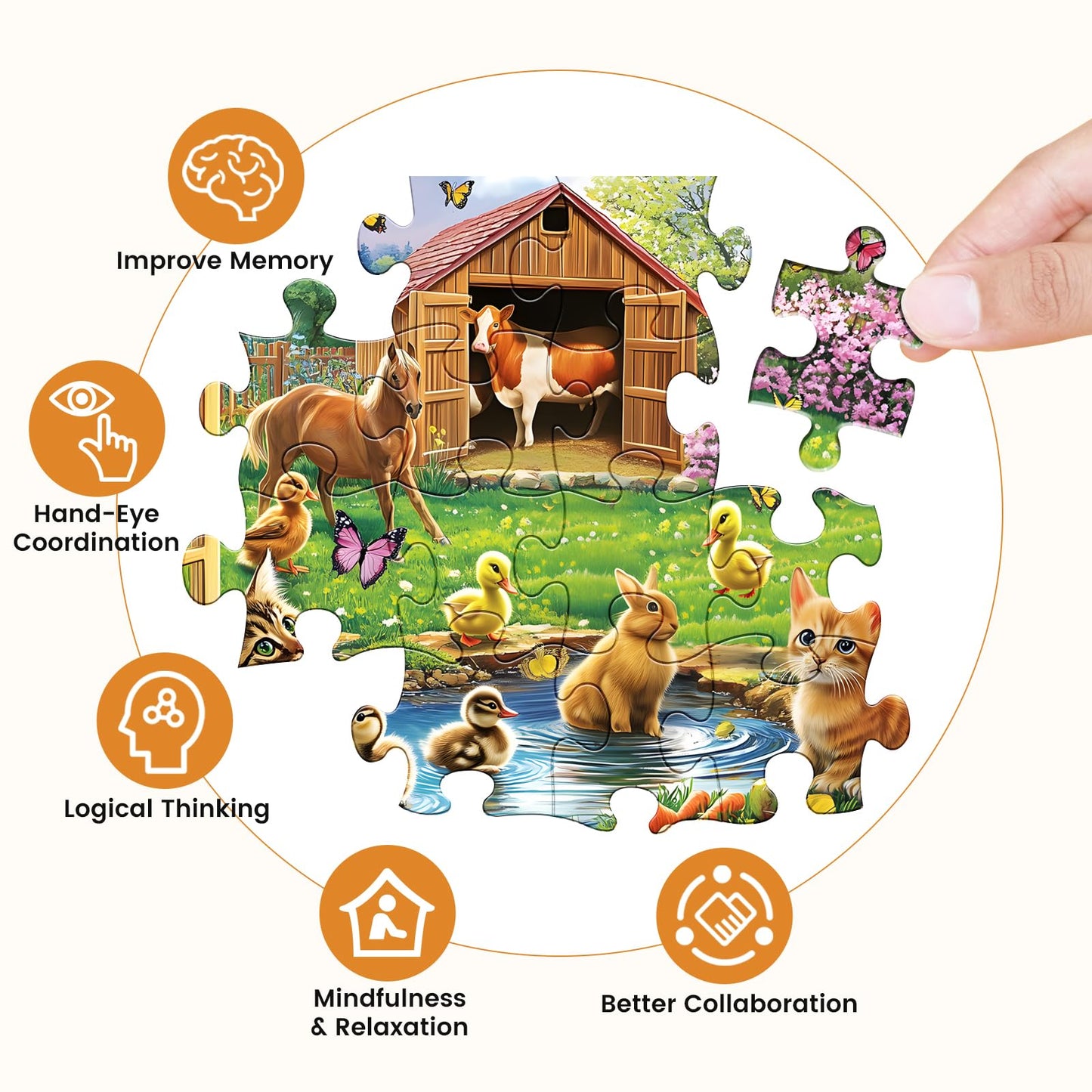 500 Piece Puzzles for mature-themeds Funny Cat Animal Jigsaw Puzzles 500 Pieces mature-themed Puzzles Pet Lover Family Challenging Game Gift for Friends 20.5x15IN