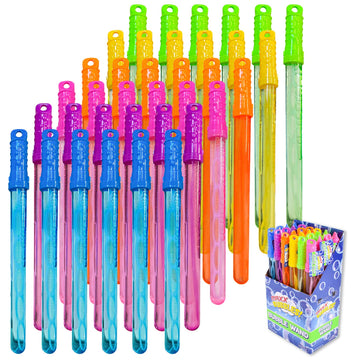 Maxx Bubbles 24 Pack 14.6' Big Bubble Wands For Summer Toy, Outdoor/Indoor Activity Use, Party Favor Supplies For Kids, 2 Dozen
