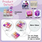 XiawaLangzhuo 9-in-1 Keyboard Fidget Toy - Plastic Stress Relief Clicker - 60 x 30 mm - Pink Purple