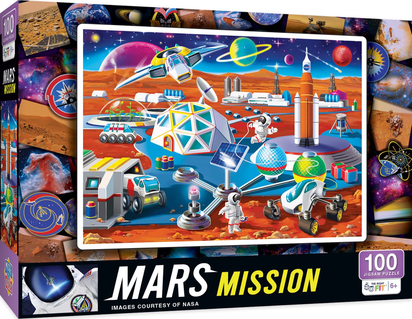 MasterPieces 100 Piece Licensed Jigsaw Puzzle for Kids - NASA Sunrise in Space - 11.5x15