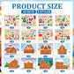 Frienda 48 Set Christmas Gingerbread Craft Kit Make a Gingerbread House Stickers Ornament Bulk DIY Arts Crafts for Xmas Tree Dec