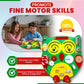 Sensory4U Owl Sensory Wooden Activity Busy Board - Wood Montessori Experience - Quiet Play Latches Tying Spinning Buttoning