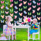 Capoda 8 Pcs Butterfly Birthday Banner Decoration Summer Butterfly Paper Garlands Hanging Ceiling Cutouts Decor for Baby Shower