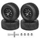 Hobbyfire Pre-Glued 12Mm Hex Rc Wheel Rim & Tires Set For 1/10 Rc Short Course Truck Traxxas Slash 2Wd 4X4 Hpi Tamiya Losi Sct R